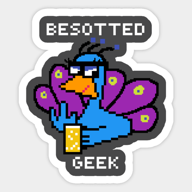 Peacock White Sticker by BesottedGeek